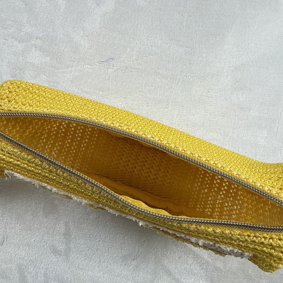 Bath &‎ Body Works Wristlet Bag Lemon Slice Yellow Straw Summer Fruit Coin Purse - Picture 4 of 7